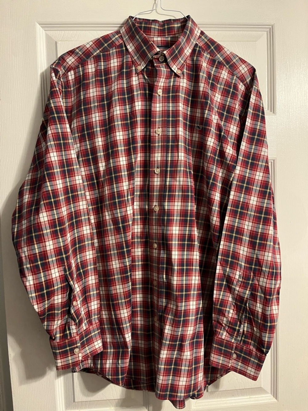 Vineyard Vines Red and Blue Plaid Button Down Shirt - Picture 5 of 6